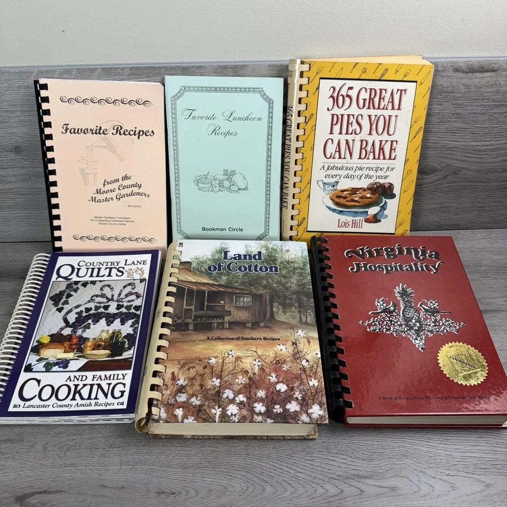 Lot 6 Spiral Cookbooks Country Lane Quilts Land Of Cotton Virginia Hospitality